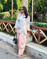 Jamun Floral Print Farshi Salwar Suit Set