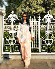 Jamun Floral Print Farshi Salwar Suit Set