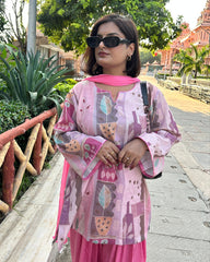 Abstract Print Farshi Salwar Suit Set