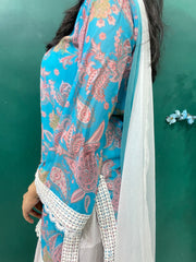 Gulbahar Sky Blue Farshi Set