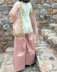 Peach Gharara Set with Dupatta