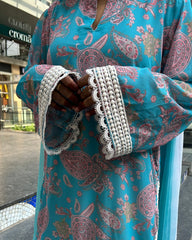 Gulbahar Sky Blue Farshi Set