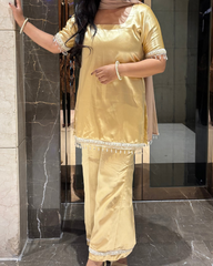 Sunset Gold Y2K inspired Bell bottom set