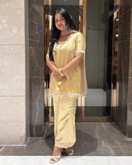 Sunset Gold Y2K inspired Bell bottom set