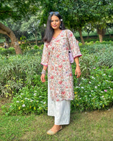 Blush Floral Long Kurti