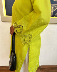 Oversized Medium Length Kurti with Farshi Bottom