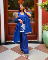 Navy Blue Farshi Salwar Set
