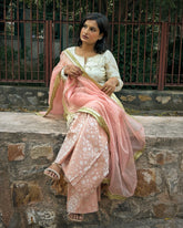 Peach Gharara Set with Dupatta