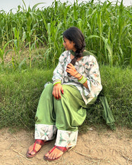 Hunter Green Farshi Salwar Suit Set