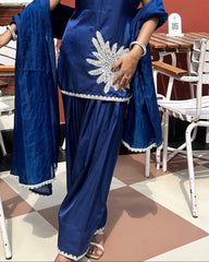 Navy Blue Farshi Salwar Set
