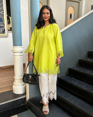 Oversized Medium Length Kurti with Farshi Bottom