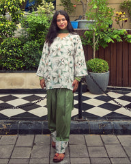 Hunter Green Farshi Salwar Suit Set